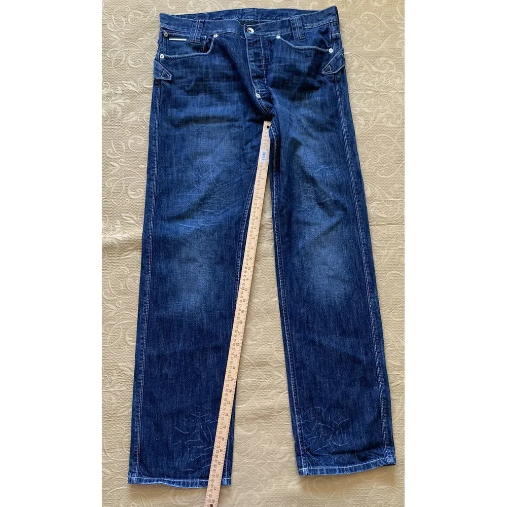 Sean John Vintage Clayton Button Fly Streetwear‎ Jeans Blue Size 36